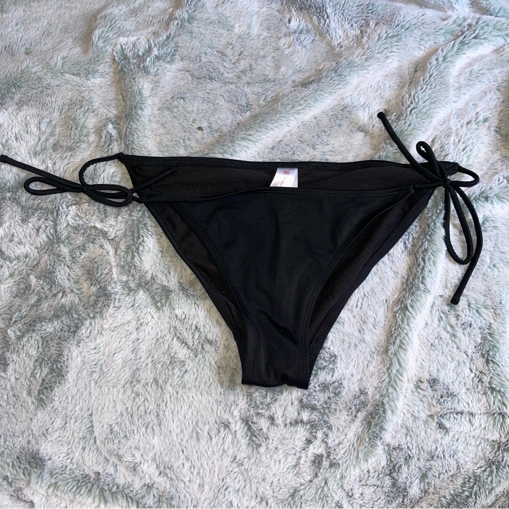 Black Adjustable Tie NOBO Swim Bikini Bottoms Size Small 3/5